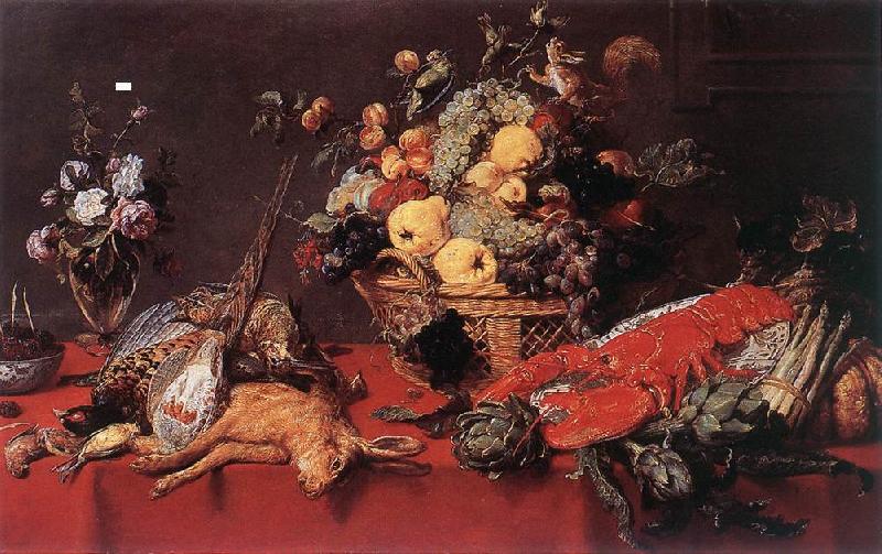 SNYDERS, Frans Still-life with a Basket of Fruit w r Germany oil painting art
